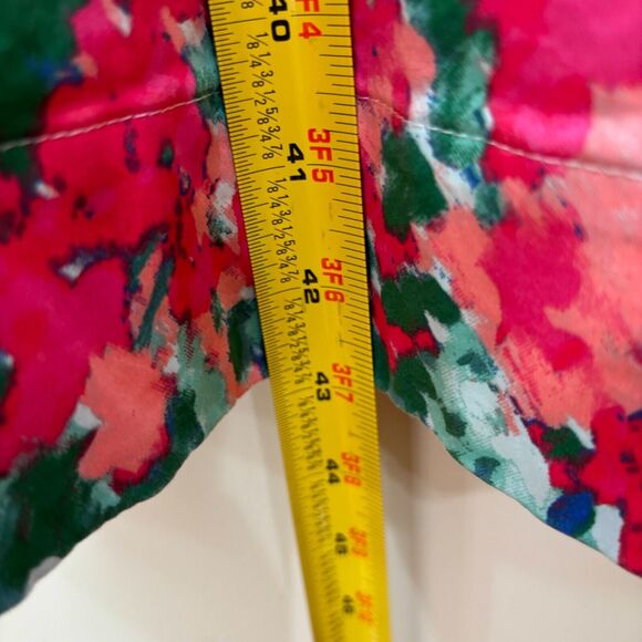Talbots Watercolor Abstract Dress Size 14 Pink Green Multi A-line Sleeveless - Picture 5 of 10